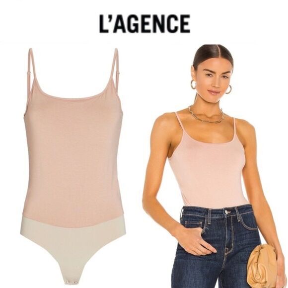 NEW L’AGENCE ford rank powder pink  bodysuit nwot - Picture 1 of 16
